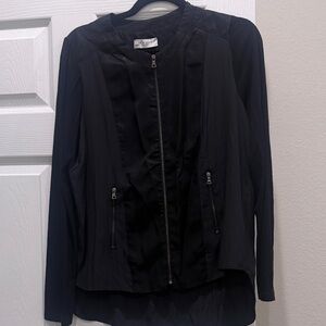 Lola & Sophie Black Zippered Blazer